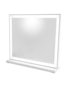 Makeup Mirror with Lights, Hollywood Vanity Mirror, 3 Color Modes Lighted Mirror, Touch Screen Mirror, Tabletop or Wall-Mounted Mirror, White